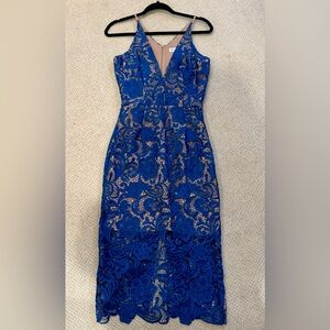 Reformation blue lace dress